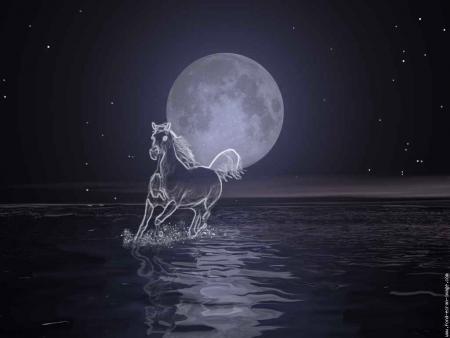 Le cheval de la fée du lac.